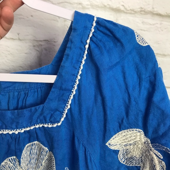 J. Crew Factory Linen Embroidered SquareNeck Dress - Picture 4 of 8